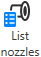 List nozzles button